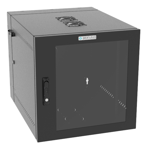 Vertiv VR Rack GL24WMCMP-B-SC-AF-00 cabinet 12U Wall mounted Black