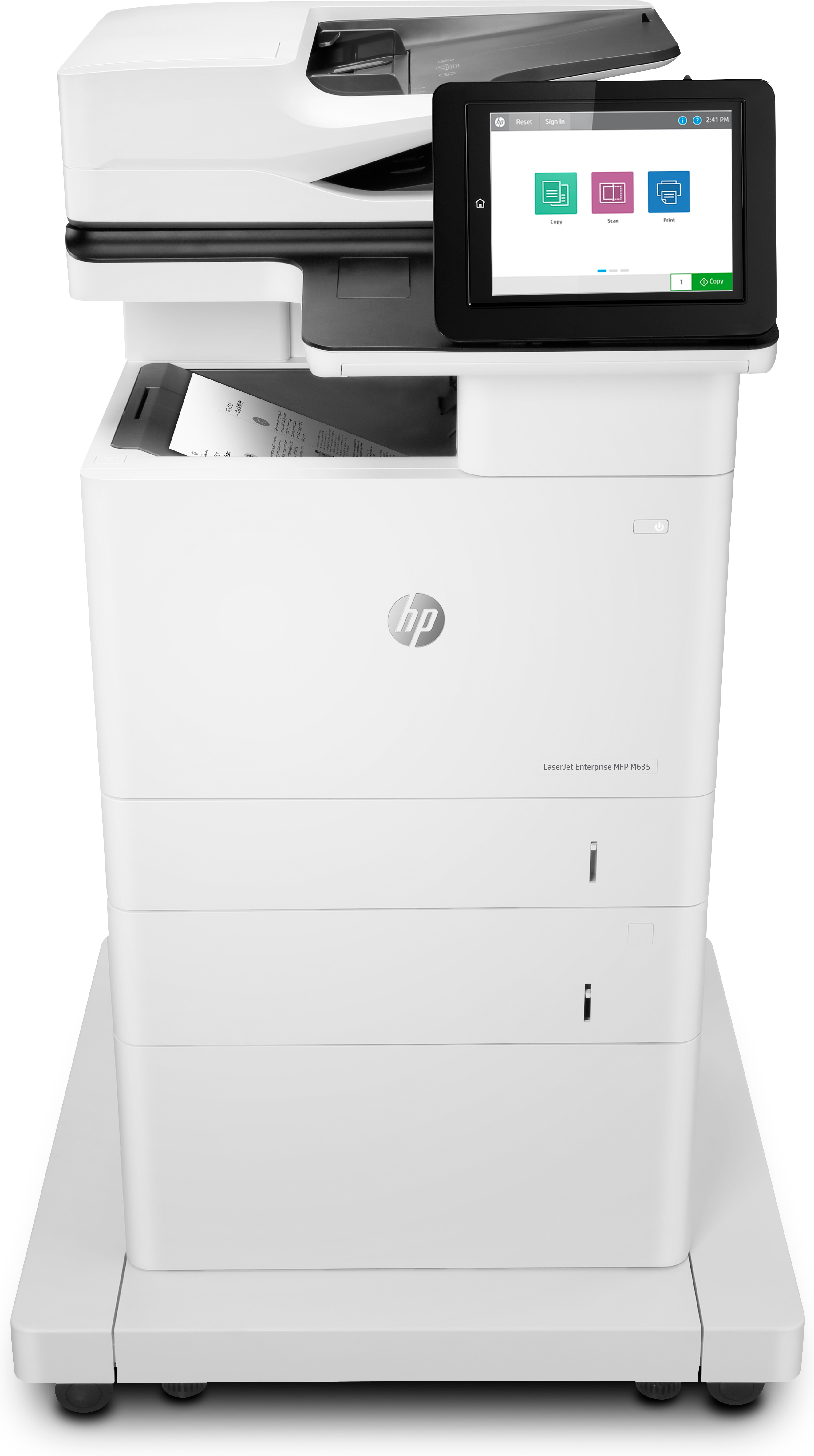 HP LaserJet Enterprise MFP M635fht, Skriv ut, kopiera, skanna, fax, Utskrift från USB-port på framsidan; Skanna till e-post/PDF; Dubbelsidig utskrift; ADF för 150 ark; Hög säkerhet