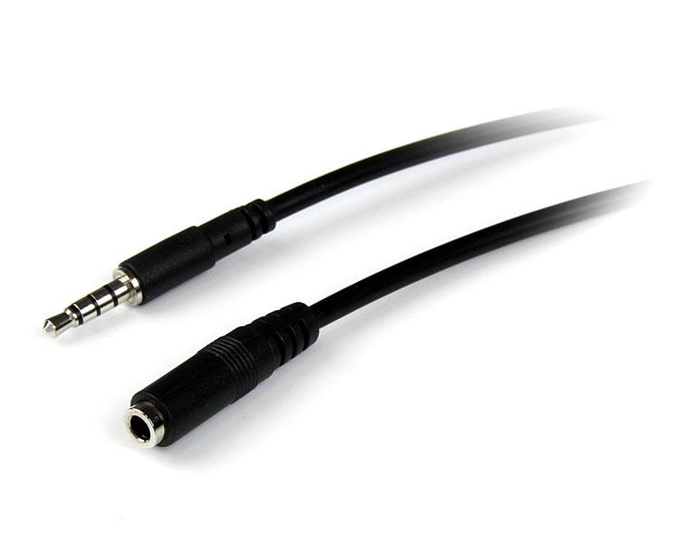 StarTech.com Câble d'extension de casque TRRS 4 positions 3,5 mm de 2 m - M/F