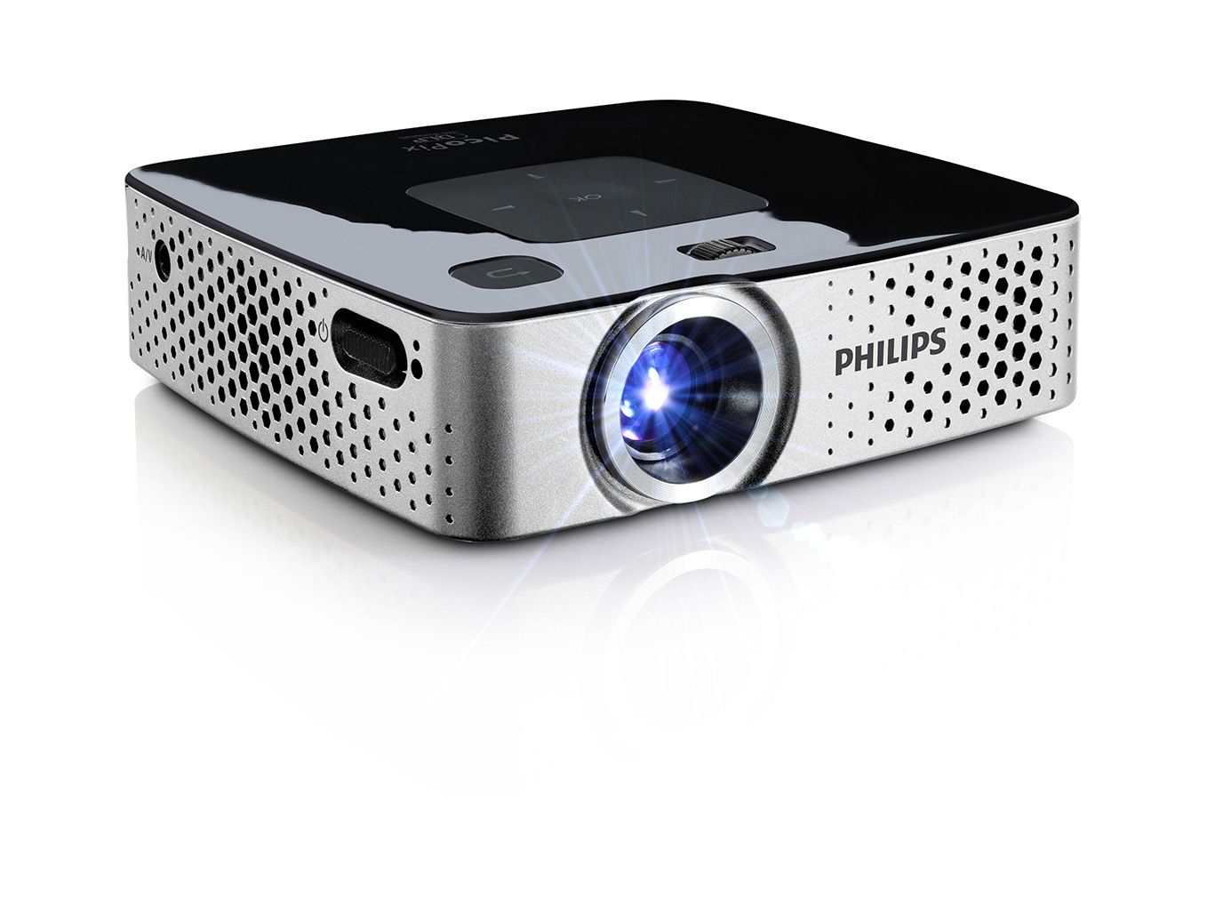 Philips PPX3417W data projector Portable projector 170 ANSI lumens DLP WVGA (854x480) Black, Metallic – image 1