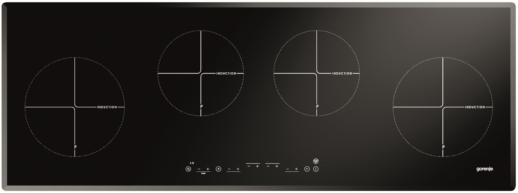 Gorenje IT1141AC hob Black Built-in Zone induction hob 4 zone(s)