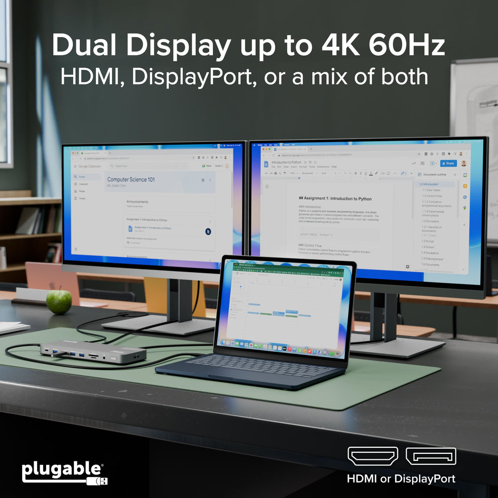 Plugable Technologies UD-6950PDH laptop dock/port replicator Wired USB 3.2 Gen 1 (3.1 Gen 1) Type-C Silver – image 4