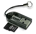 Kingston Technology 4GB MicroSD HC Card+MicroSD Reader black