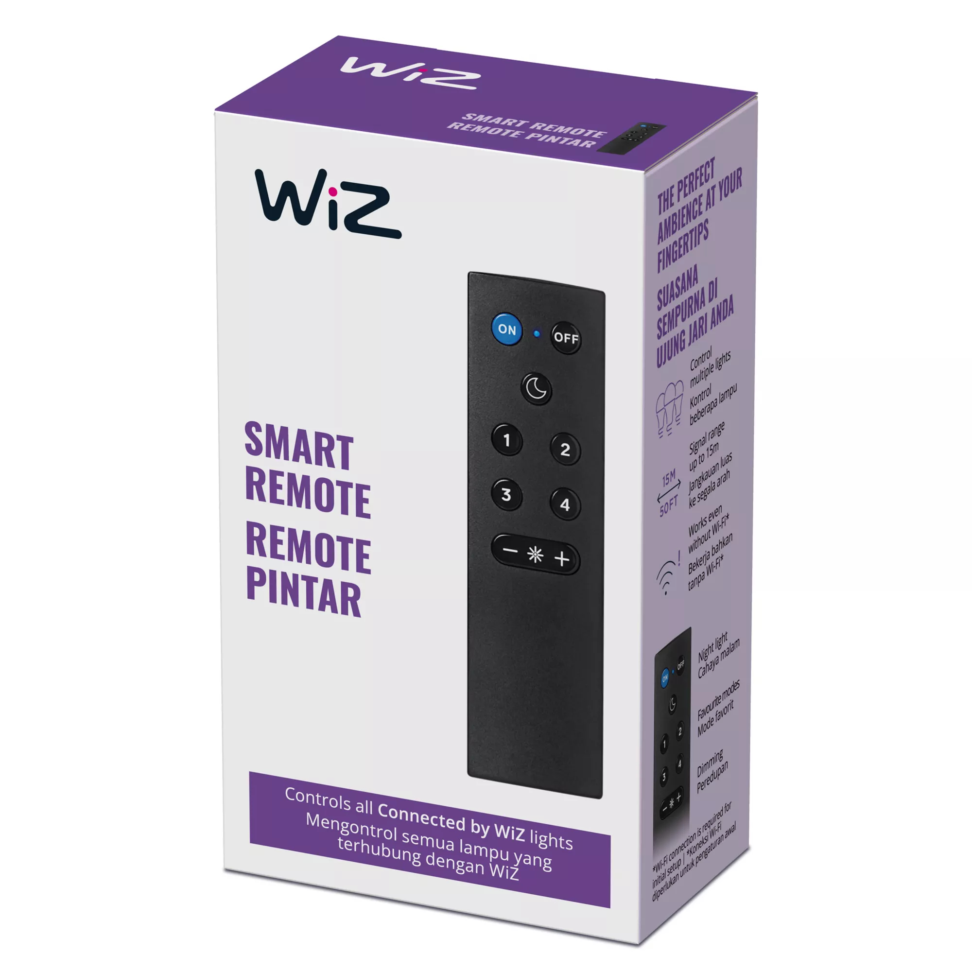 WiZ 8718696466186 remote control Wi-Fi/Bluetooth Lighting Press buttons – image 3