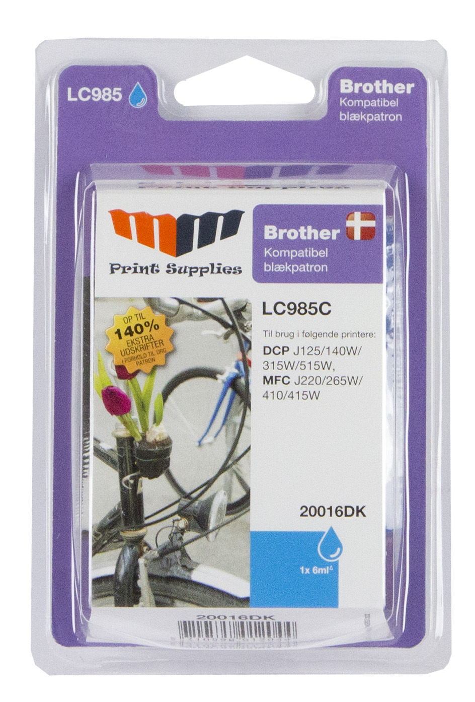 MM Cyan Inkjet Cartridge - Replaces Brother LC985C - 140% extra pages compared to OEM