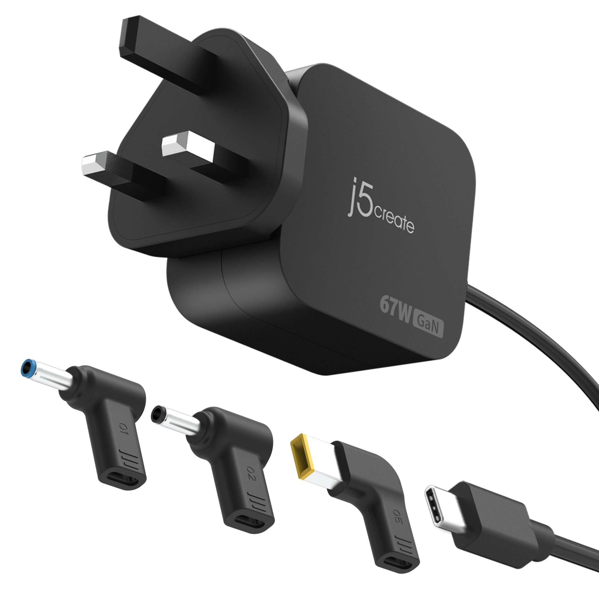 j5create JUP1565DCF3A-FN adattatore e invertitore Universale 67 W Nero