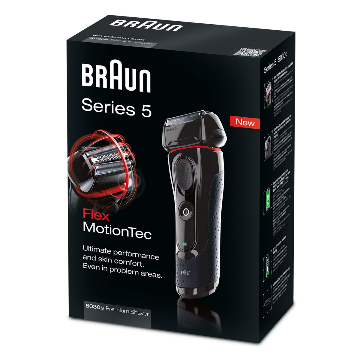 Braun 5030s Foil shaver Trimmer Black, Red – image 4