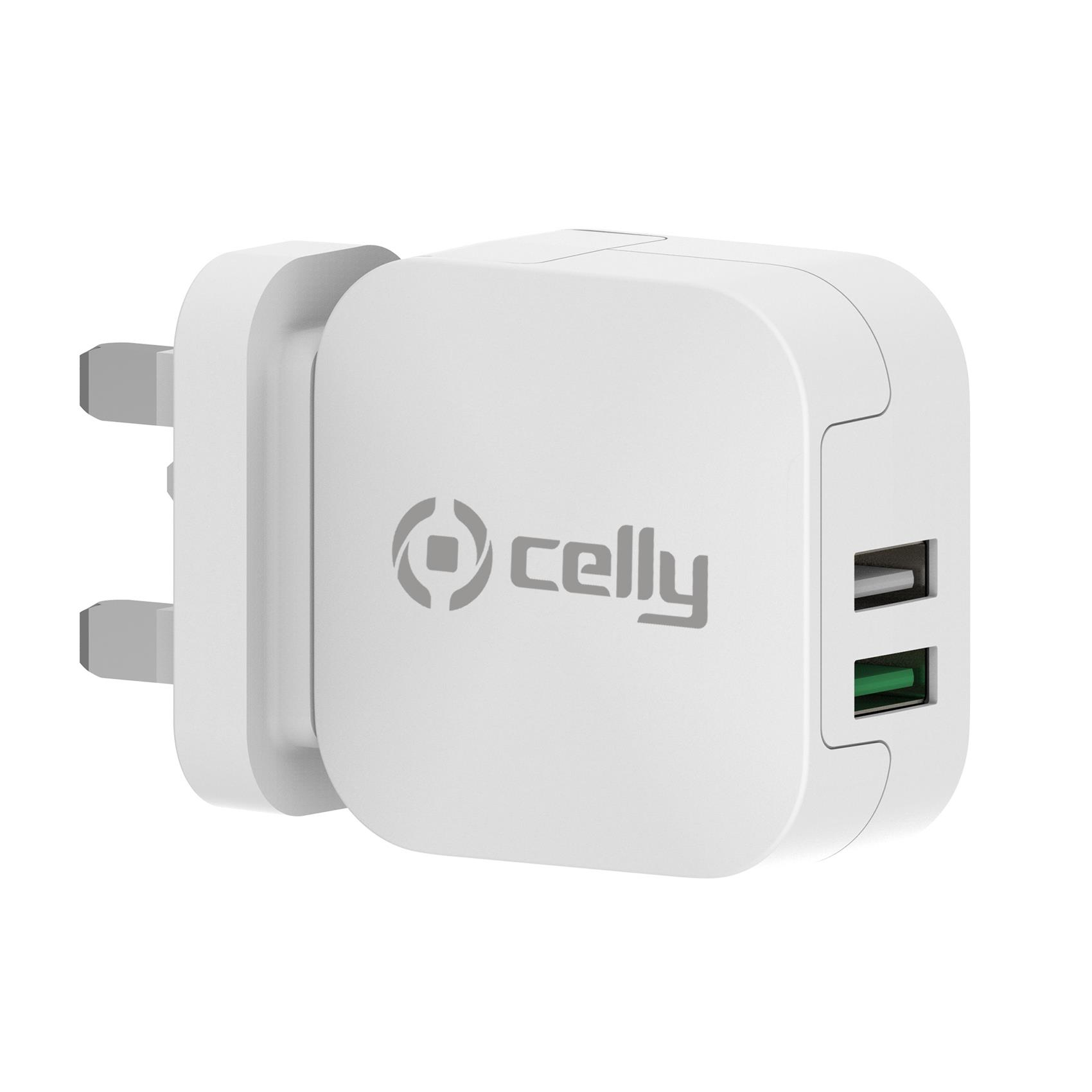 Celly TC2USBTURBOUK mobile device charger Digital camera, Gaming controls, Headphones, Mobile phone, Power bank, Smartphone, Smartwatch, Tablet, Watch, Wearable – image 1