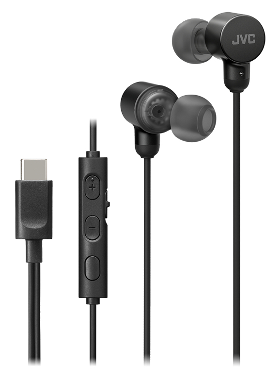 JVC - Auriculares de botón JVC HA-FR29UC, Alta Resolucion de sonido y cable con mando a distancia.
