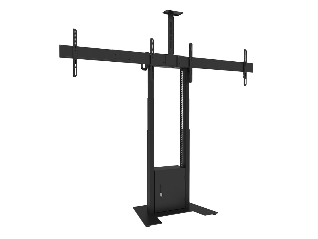 Multibrackets M Motorized Floorbase Dual Screen incl cabinet & cam-shelf – image 2