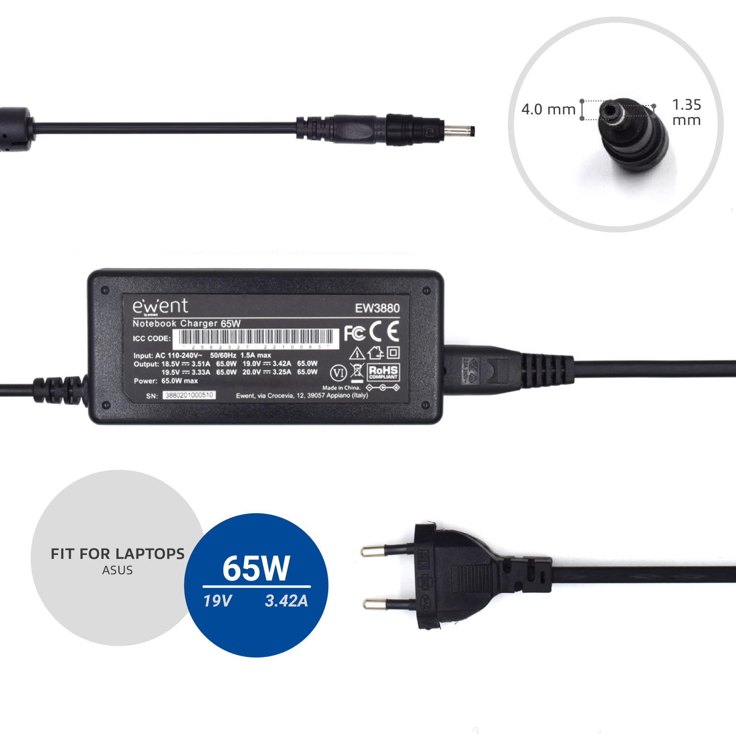 Ewent Notebook charger Home – image 4