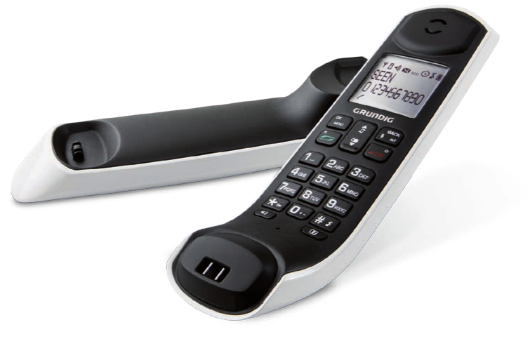 Grundig SEEN DECT telephone Caller ID Black, White