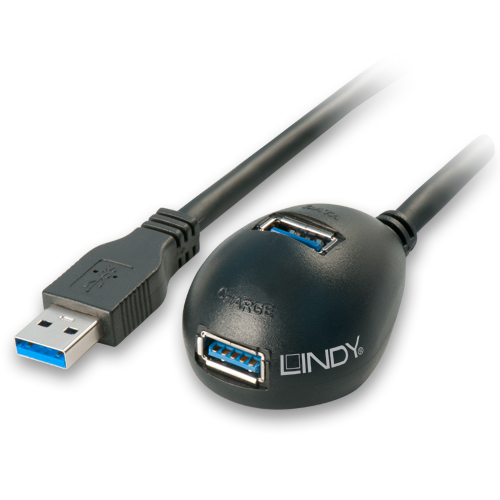 Lindy 43129 interface hub 5000 Mbit/s Black