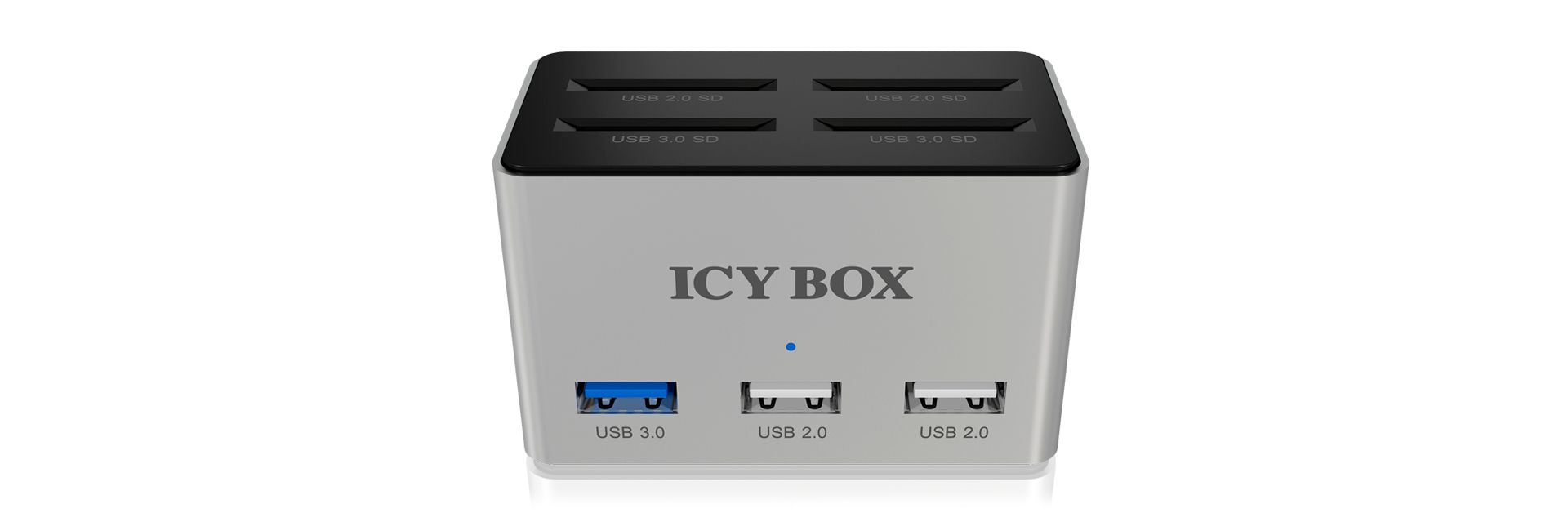 ICY BOX IB-880 card reader USB Black, Silver – image 3