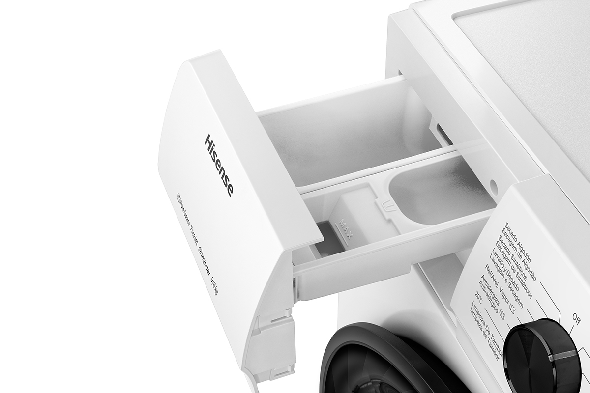 Hisense WDQY901428VJM washer dryer Freestanding Front-load Black, White – image 3
