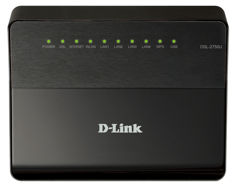 D-Link DSL-2750U/B1A/T2A wireless router Fast Ethernet Black – image 1