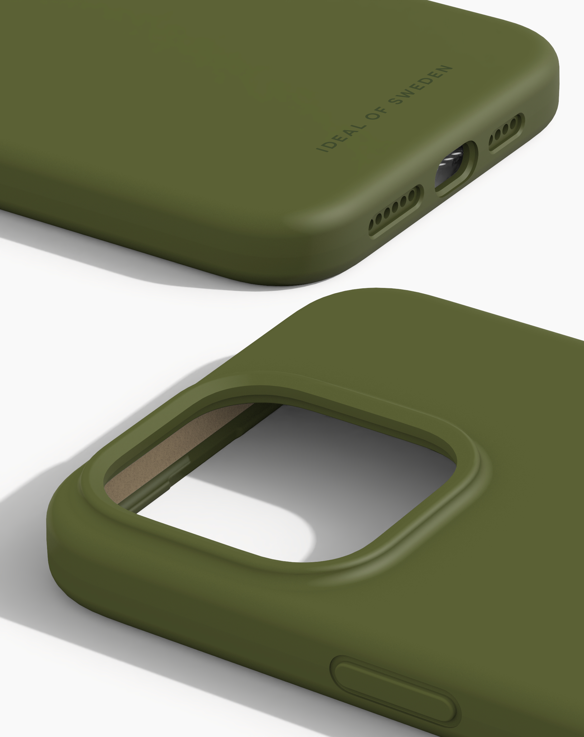 iDeal of Sweden Silicone Case iPhone 15PM Khaki