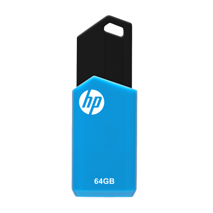 HP v150w USB flash drive 64 GB USB Type-A 2.0 Black, Blue