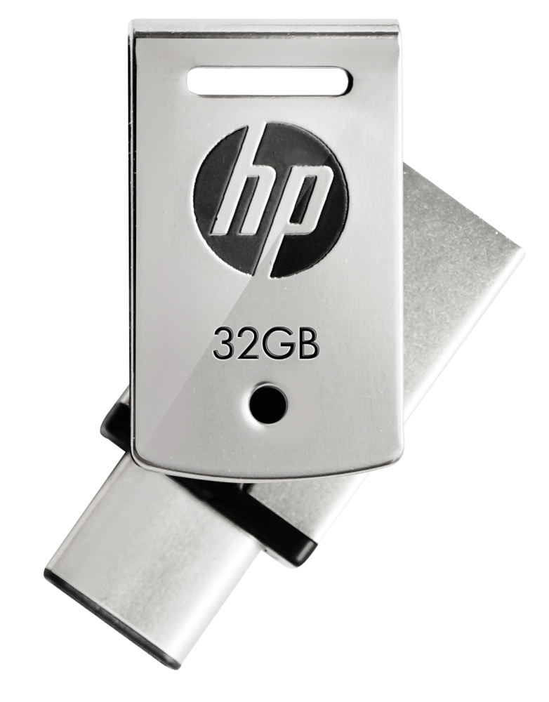 PENDRIVE HP X5000M 32GB USB3.1  OTG ACERO INOX.