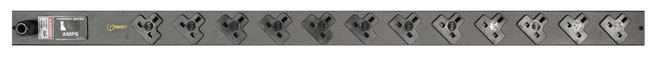 Vertiv EGVHVAAN122-102UKRPS6-IP44 Stromverteilereinheit (PDU) 15 AC-Ausgänge Schwarz