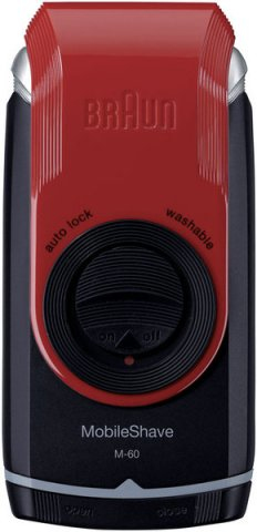 Braun M-60r Foil shaver Trimmer Black, Red