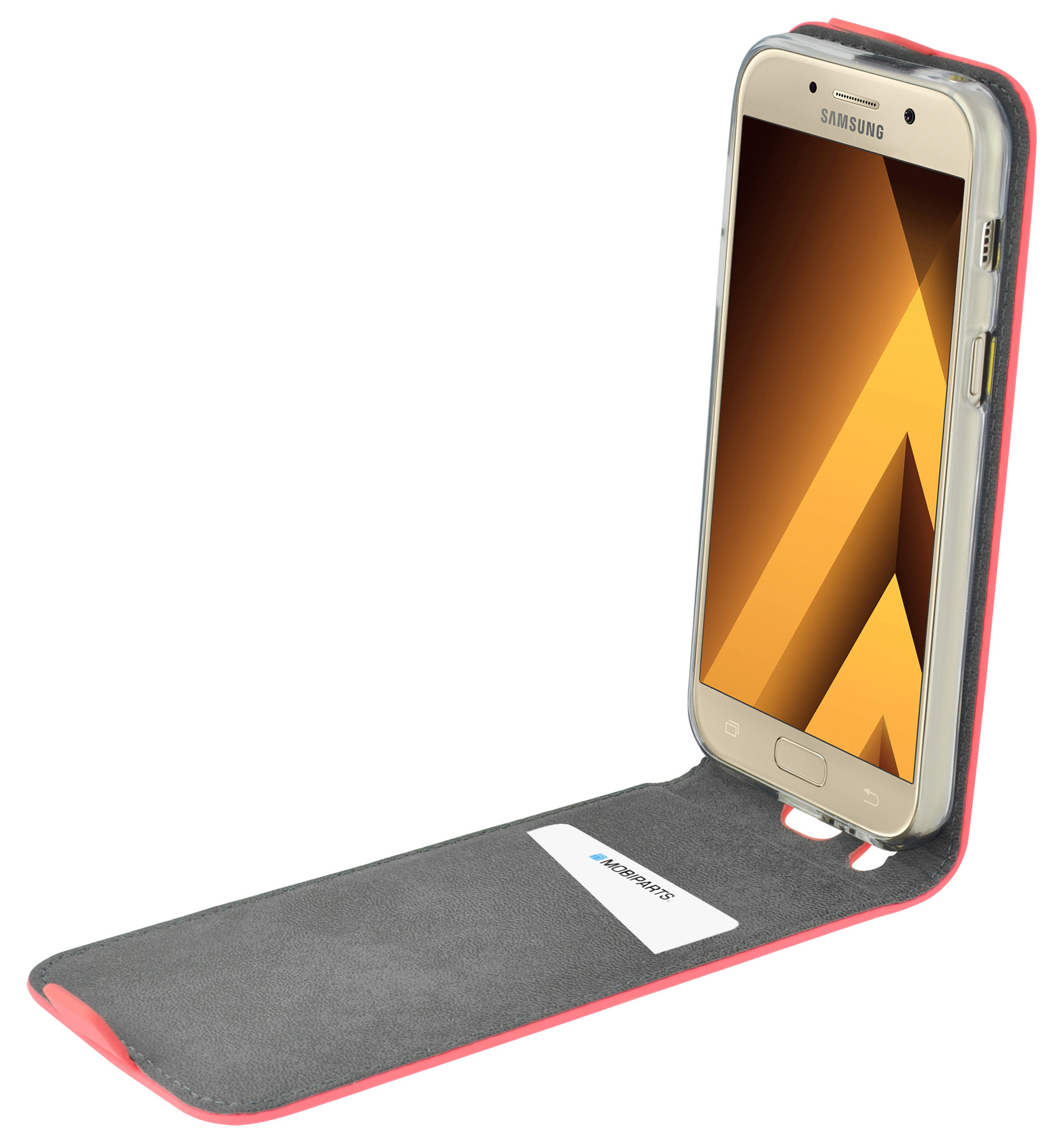 Mobiparts Premium Flip TPU Case Samsung Galaxy A3 (2017) Peach Pink – image 4
