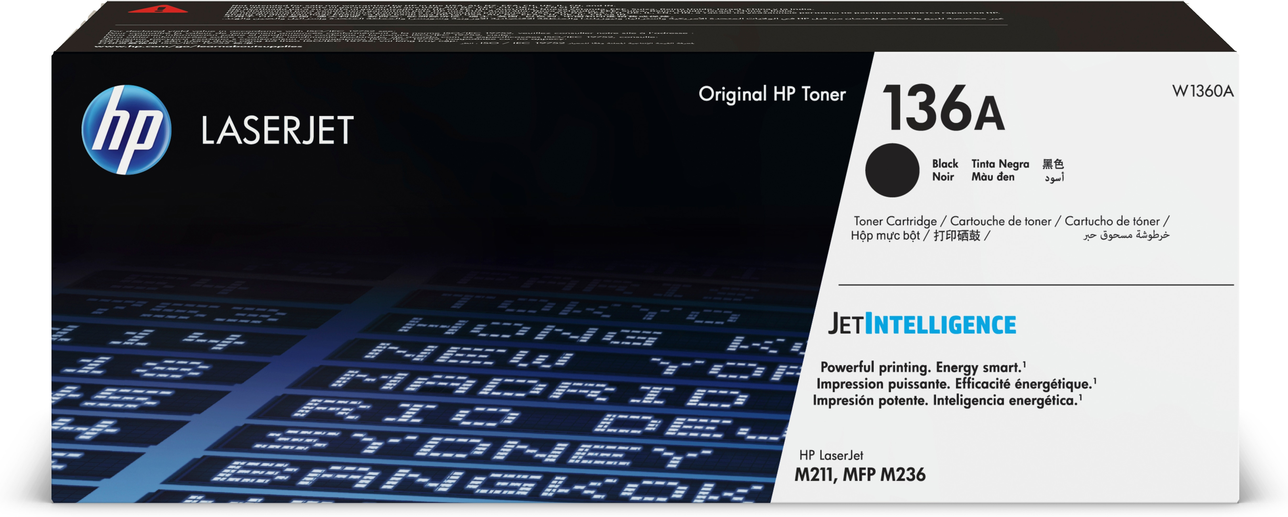 Cartucho De Tóner Hp 136A Negro Laserjet Original (W1360A) - W1360A