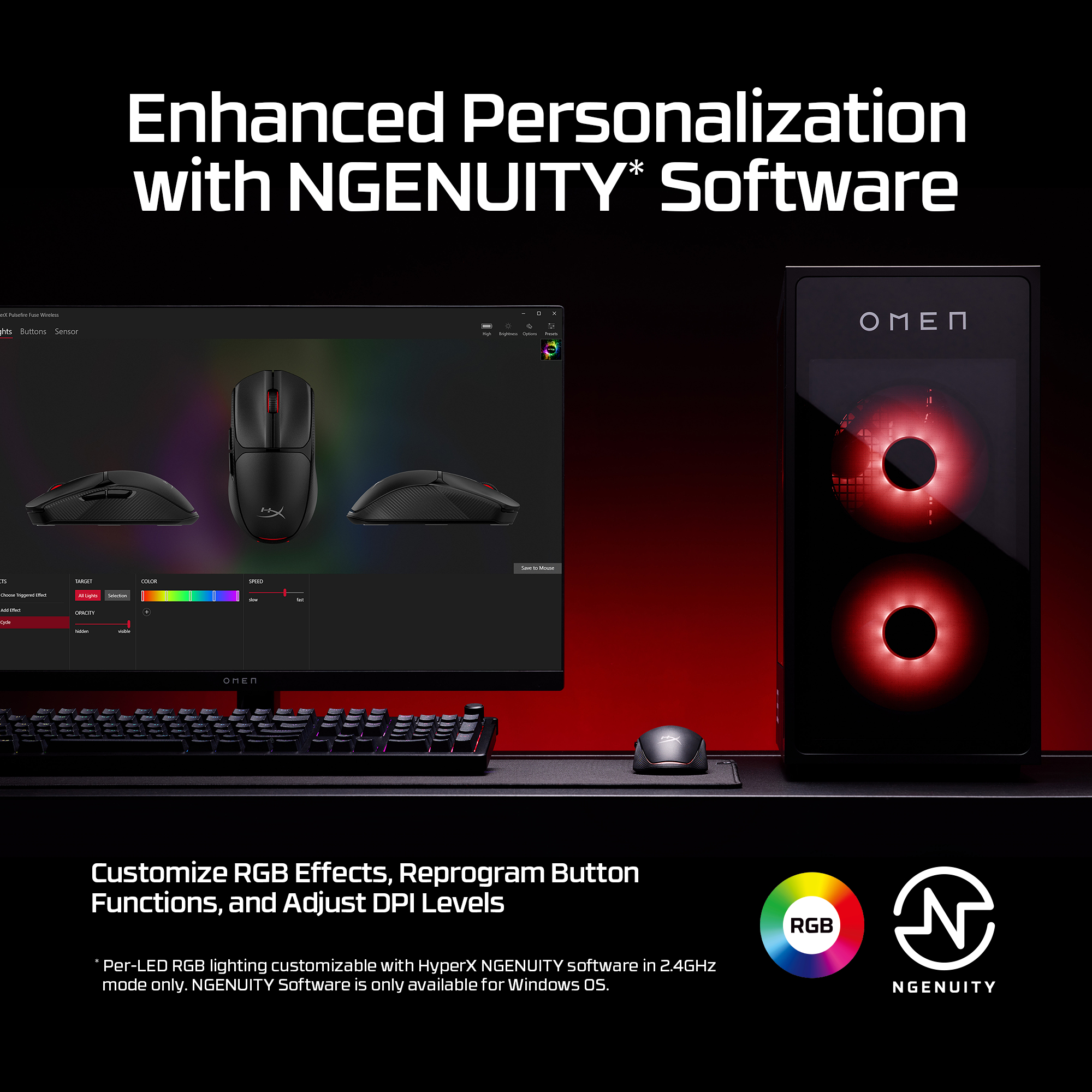 HyperX Pulsefire Fuse Wireless Gaming Mouse – image 3