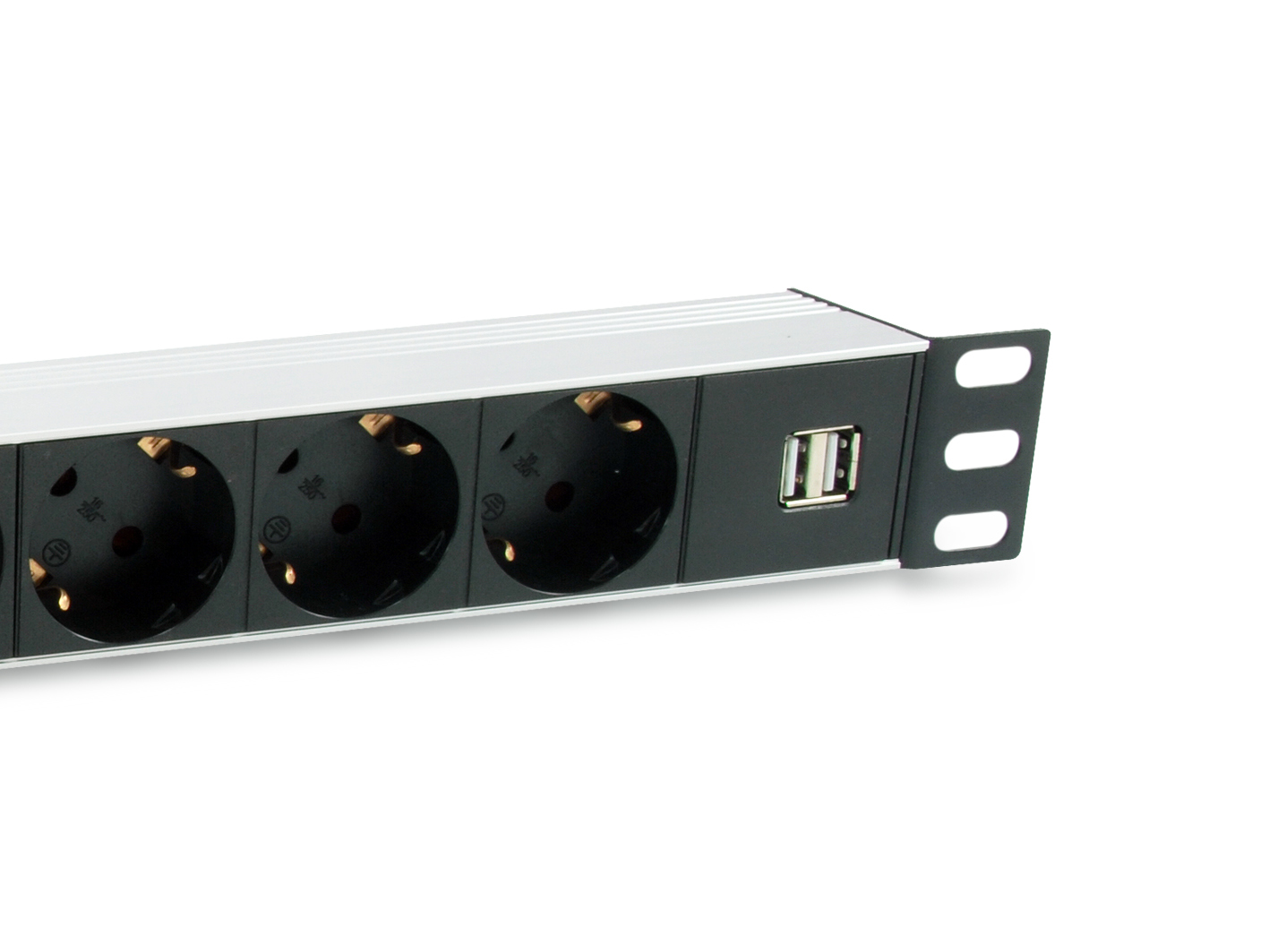 Equip 333315 Stromverteilereinheit (PDU) 7 AC-Ausgänge 1U Schwarz, Silber