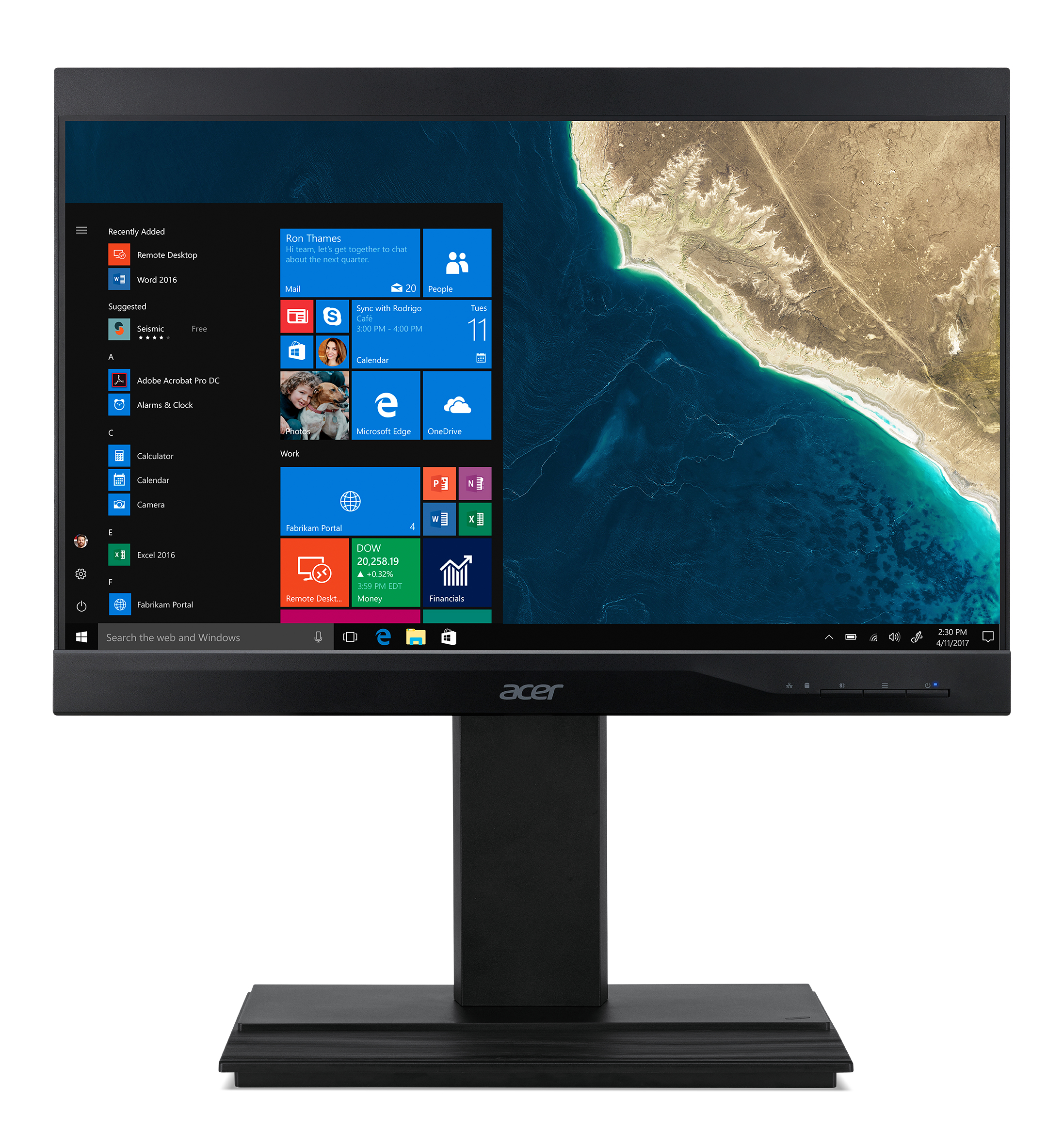 Acer Veriton VZ4860G i5 Intel® Core™ i5 i5-9400 60.5 cm (23.8″) 1920 x 1080 pixels All-in-One PC 8 GB DDR4-SDRAM 256 GB SSD Windows 10 Home Wi-Fi 5 (802.11ac) Black image 6