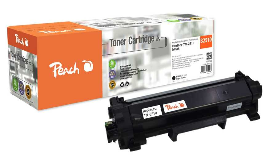 Peach Toner Brother TN-2510 (DCP-2620) black 1200 Seiten remanufactured Toner Brother
