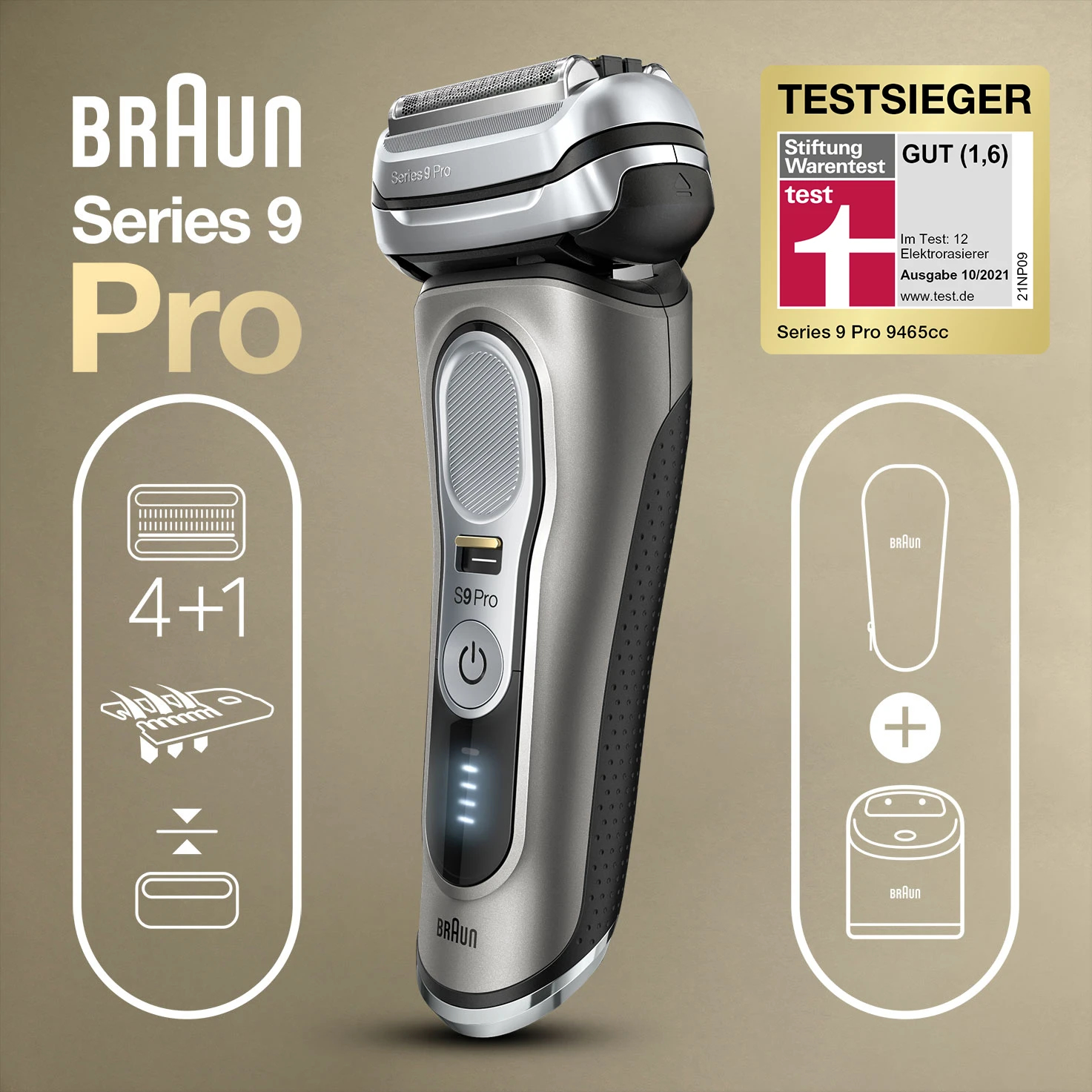 Braun Series 9 Pro 9485cc Foil shaver Trimmer Black, Silver – image 2