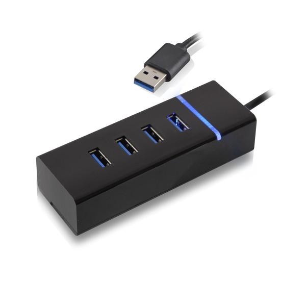 Ewent EW1133 interface hub USB 3.2 Gen 1 (3.1 Gen 1) Type-A 5000 Mbit/s Black – image 2