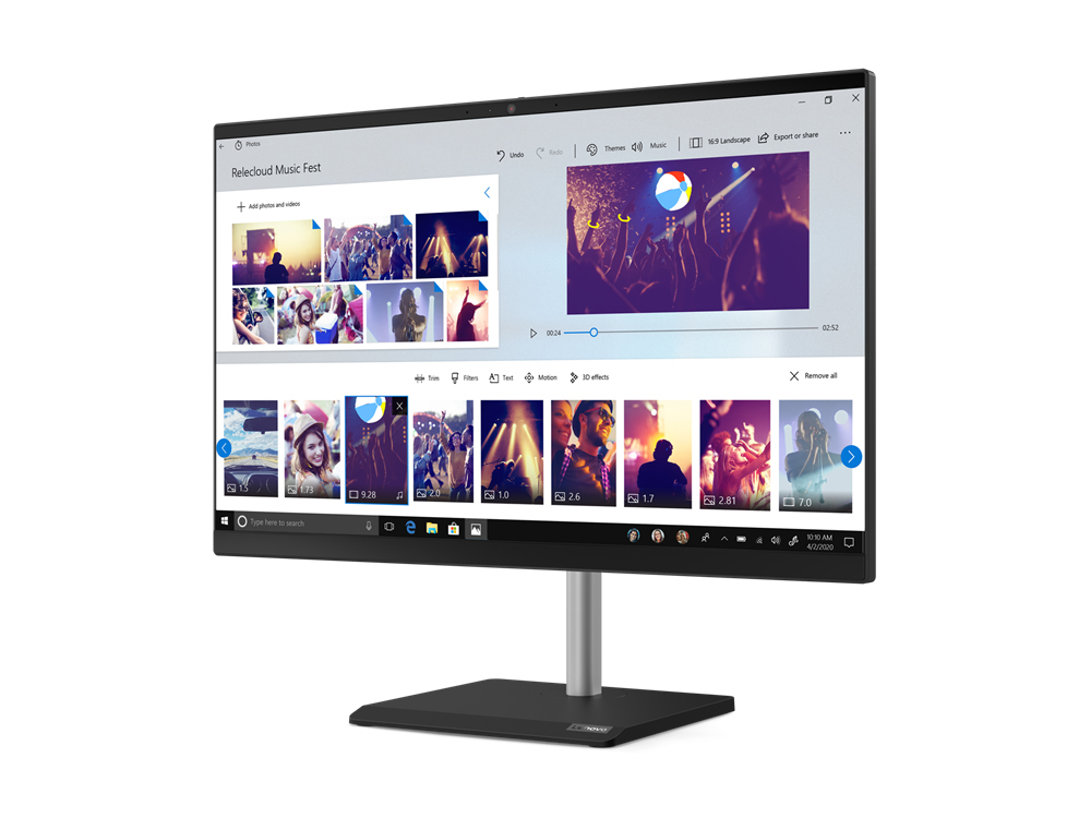 Lenovo V50a Intel® Core™ i7 i7-10700T 60.5 cm (23.8″) 1920 x 1080 pixels All-in-One PC 16 GB DDR4-SDRAM 512 GB SSD Windows 10 Pro Wi-Fi 5 (802.11ac) Black, Silver image 2