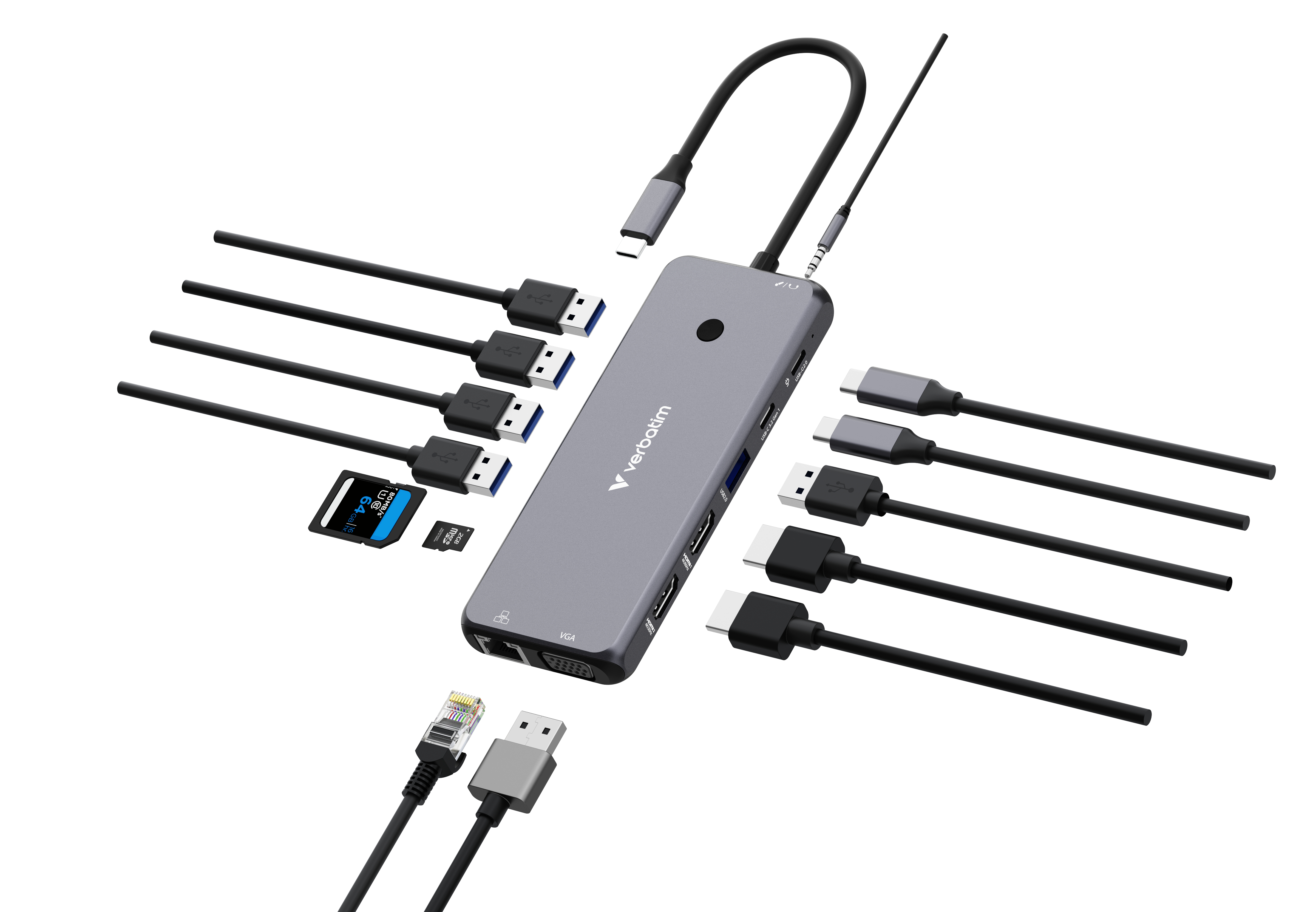 Verbatim CMH-14 USB Type-C 5000 Mbit/s Silver
