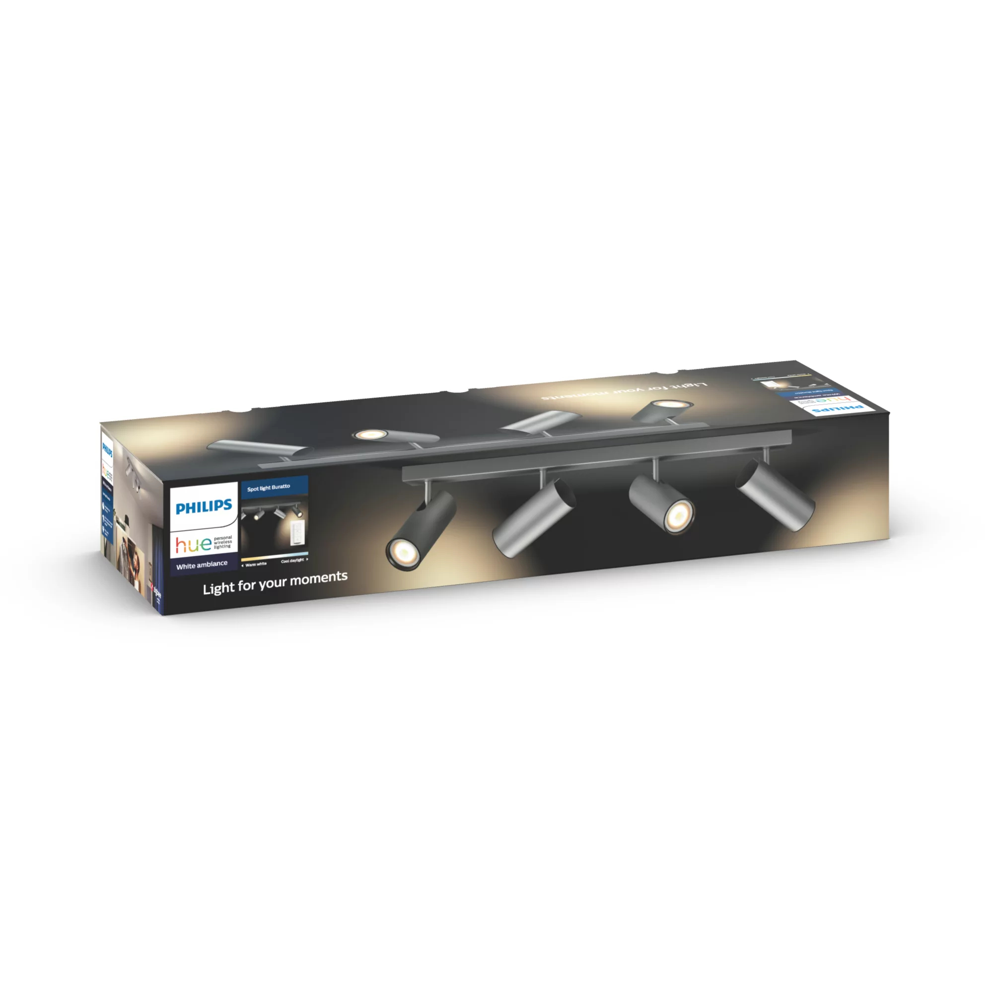 Philips by Signify Philips Hue White ambience Buratto quadruple spotlight – image 5