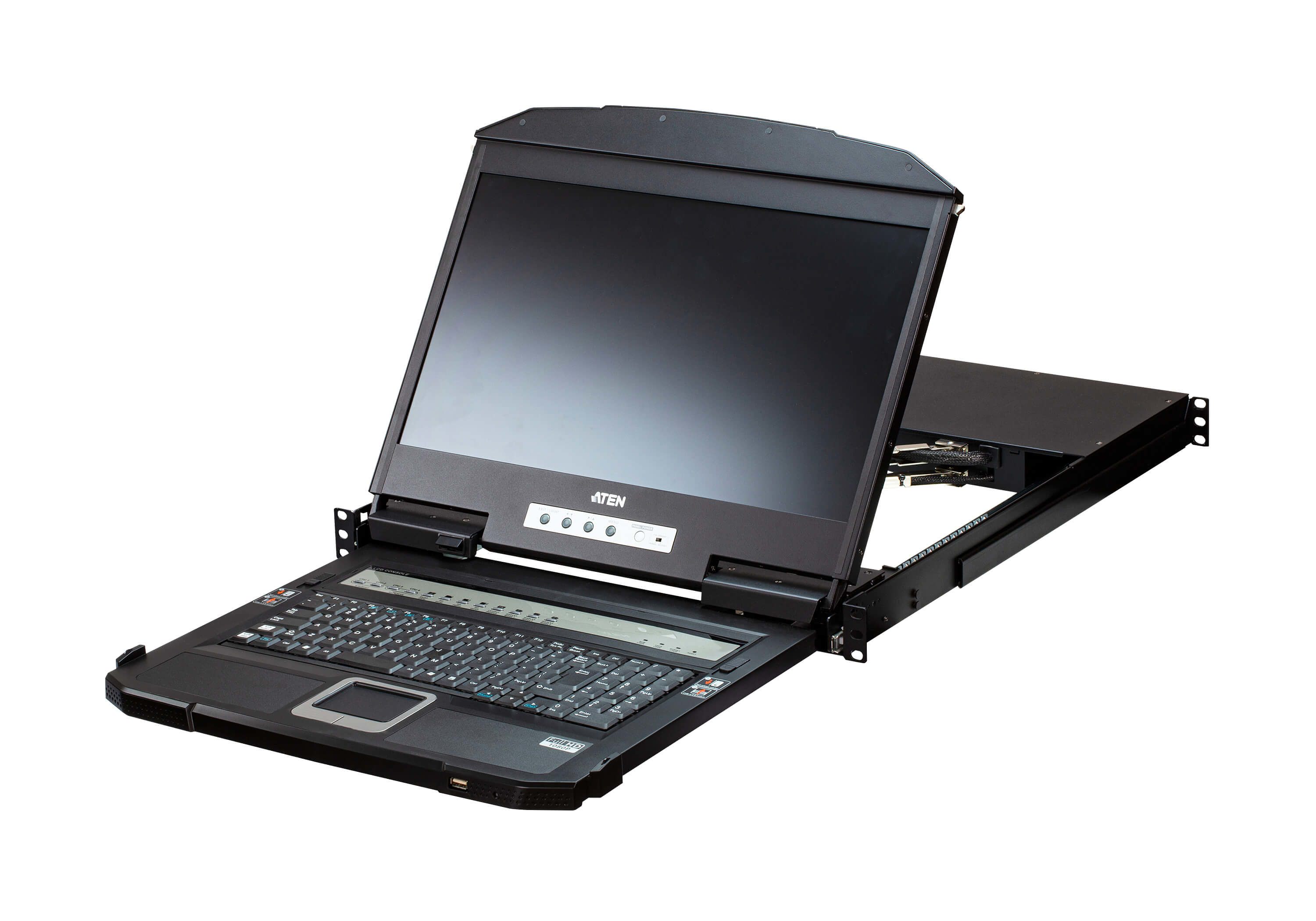 ATEN CL3884NW rack console 47 cm (18.5") 1920 x 1080 pixels Metal Black 1U