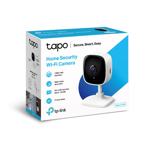 Cámara TP-LINK Tapo C100 - 1/3.2" - Inalámbrica - 1080p - Lector microSD - Día/Noche - Interior - TAPO C100 Cámara TP-LINK Tapo C100 - 1/3.2" - Inalámbrica - 1080p - Lector microSD - Día/Noche - Interior - TAPO C100