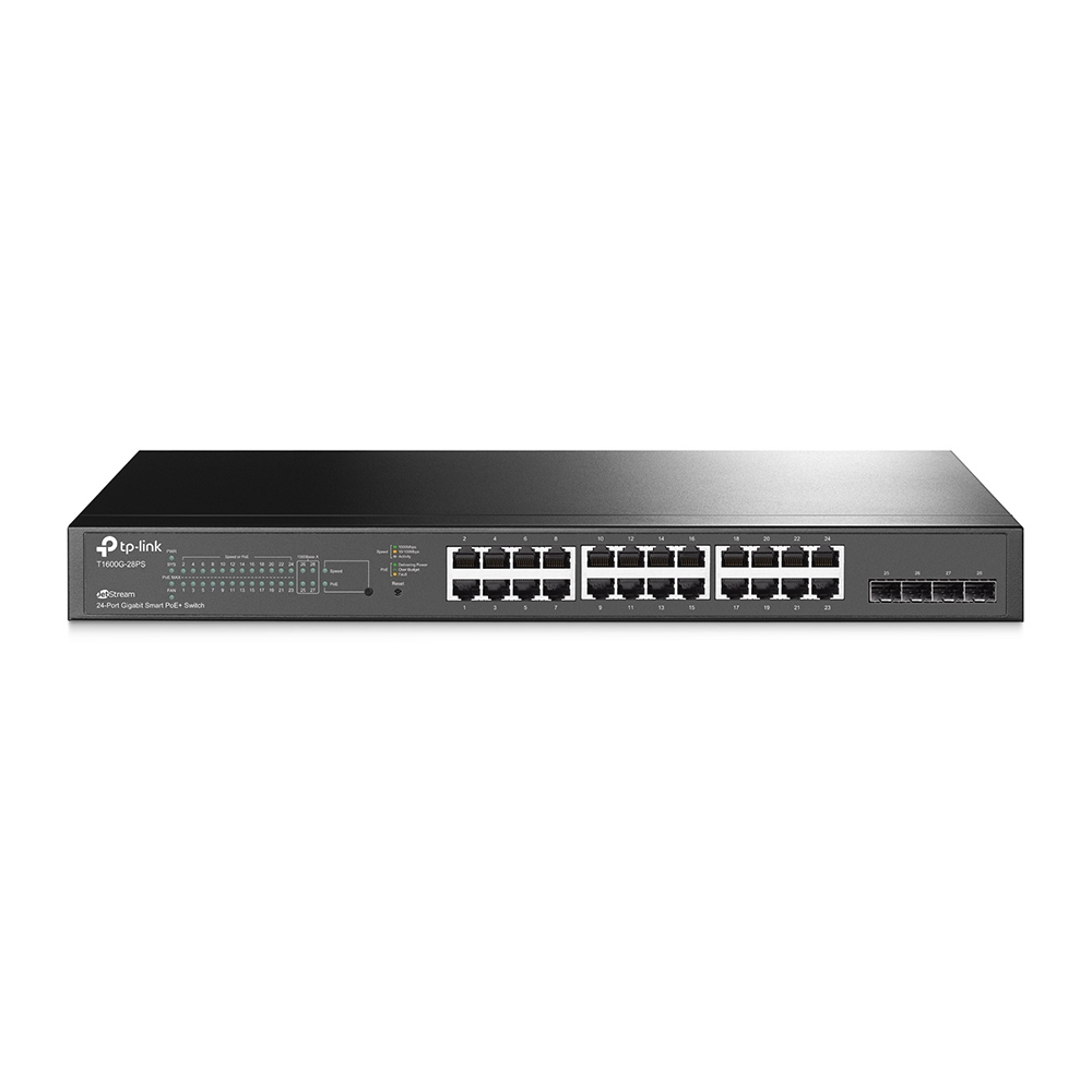 TP-Link T1600G-28PS network switch L2/L3/L4 Gigabit Ethernet (10/100/1000) Power over Ethernet (PoE) Black