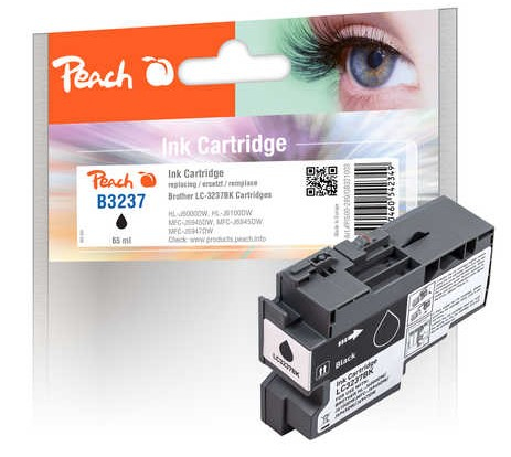 Peach Ink Cartridge black, compatible with Brother LC-3237BK