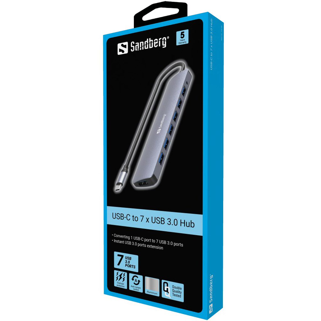 Sandberg USB-C to 7 x USB 3.0 Hub – image 2