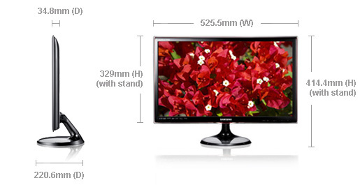 Samsung T22A550 computer monitor 54.6 cm (21.5″) 1920 x 1080 pixels Full HD Black image 8