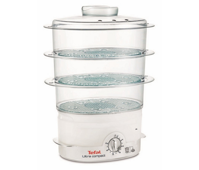Resim Tefal VC1006 3'lü Ayaklı Buharlı Pişirici - Beyaz/Şeffaf