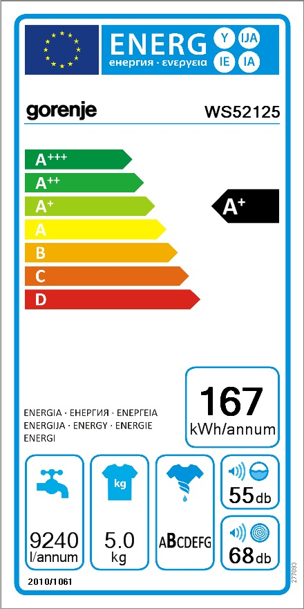 Gorenje WS52125 washing machine Front-load – image 2
