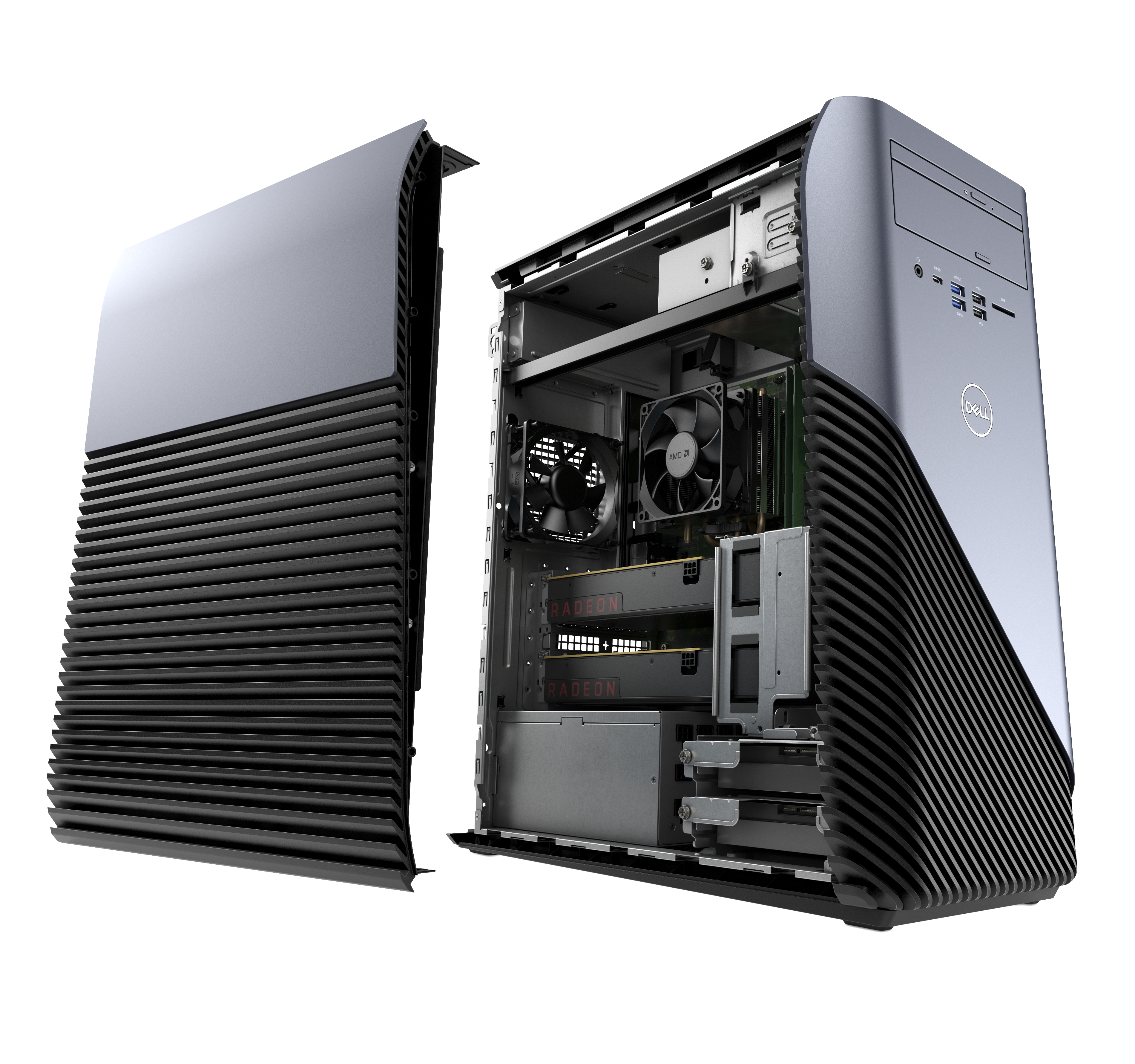 DELL Inspiron 5675 AMD Ryzen™ 7 1700X 8 GB DDR4-SDRAM 1 TB HDD AMD Radeon RX 580 Windows 10 Home Desktop PC Black, Blue image 6
