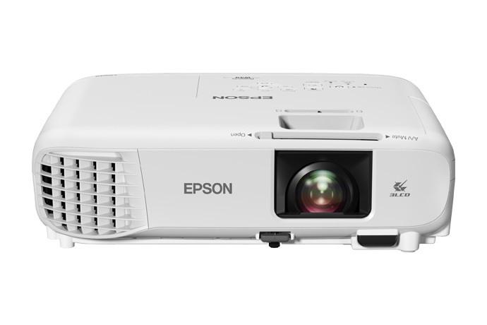 Epson PowerLite W49 - 3LCD projector - portable - 3800 lumens (white) - 3800 lumens (color) - WXGA (1280 x 800) - 16:10 - LAN