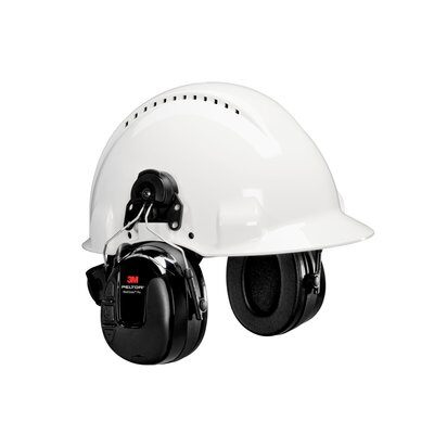 3M Peltor WorkTunes Pro HRXS221P3E-NA - Headphones with radio - helmet mount - wired - 3.5 mm jack - noise isolating - black
