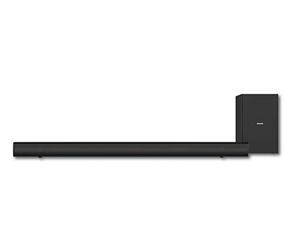 Philips HTL1520B - Sistema de barra de sonido - canal 21 - inalámbrico - Bluetooth - 70 vatios Total - negro - HTL1520B/37