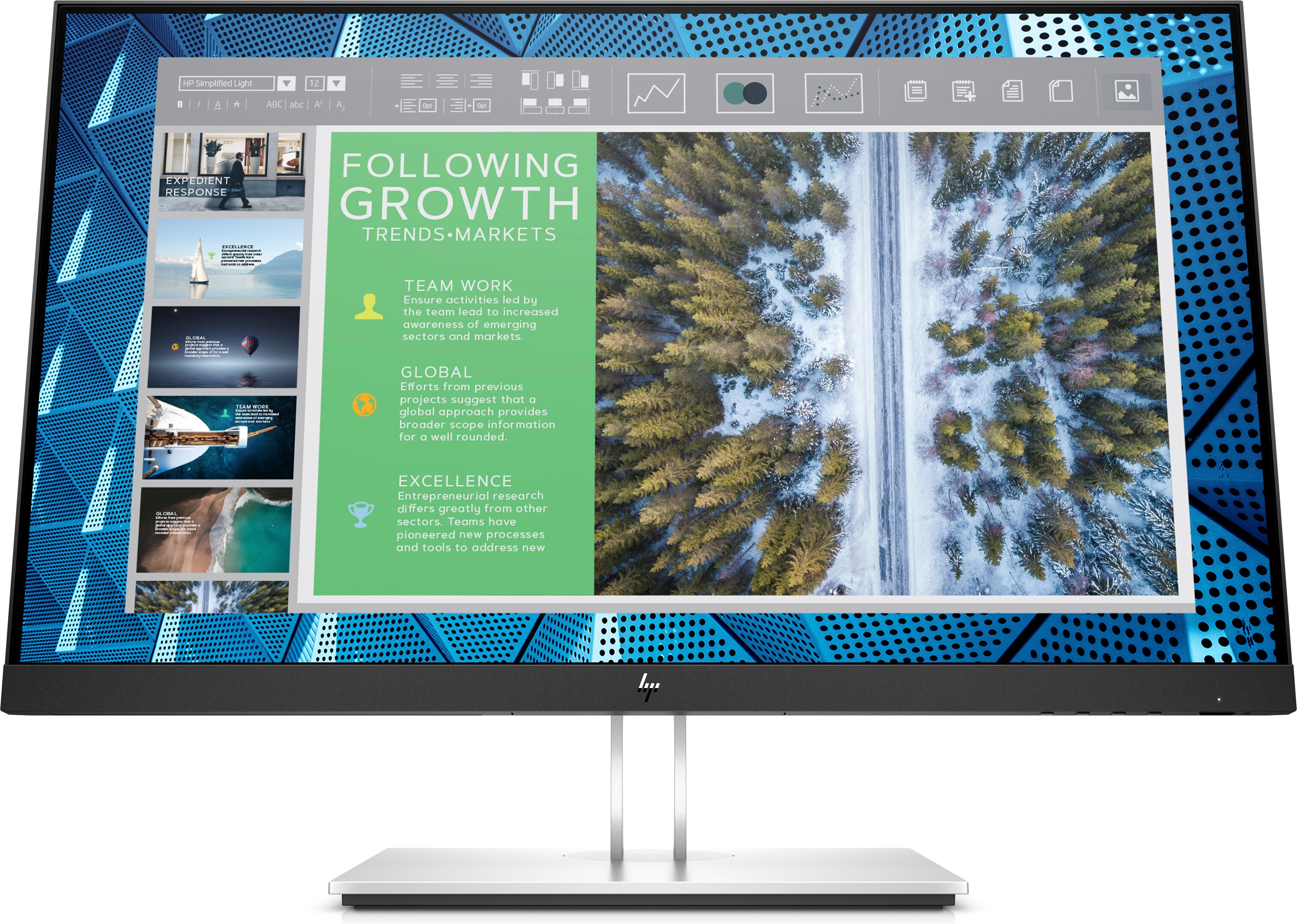 9VG12AA#ABB, HP E-Series E24q G4 60.5 cm (23.8inch) 2560 x 1440 Pixels Quad HD Zwart. Zilver