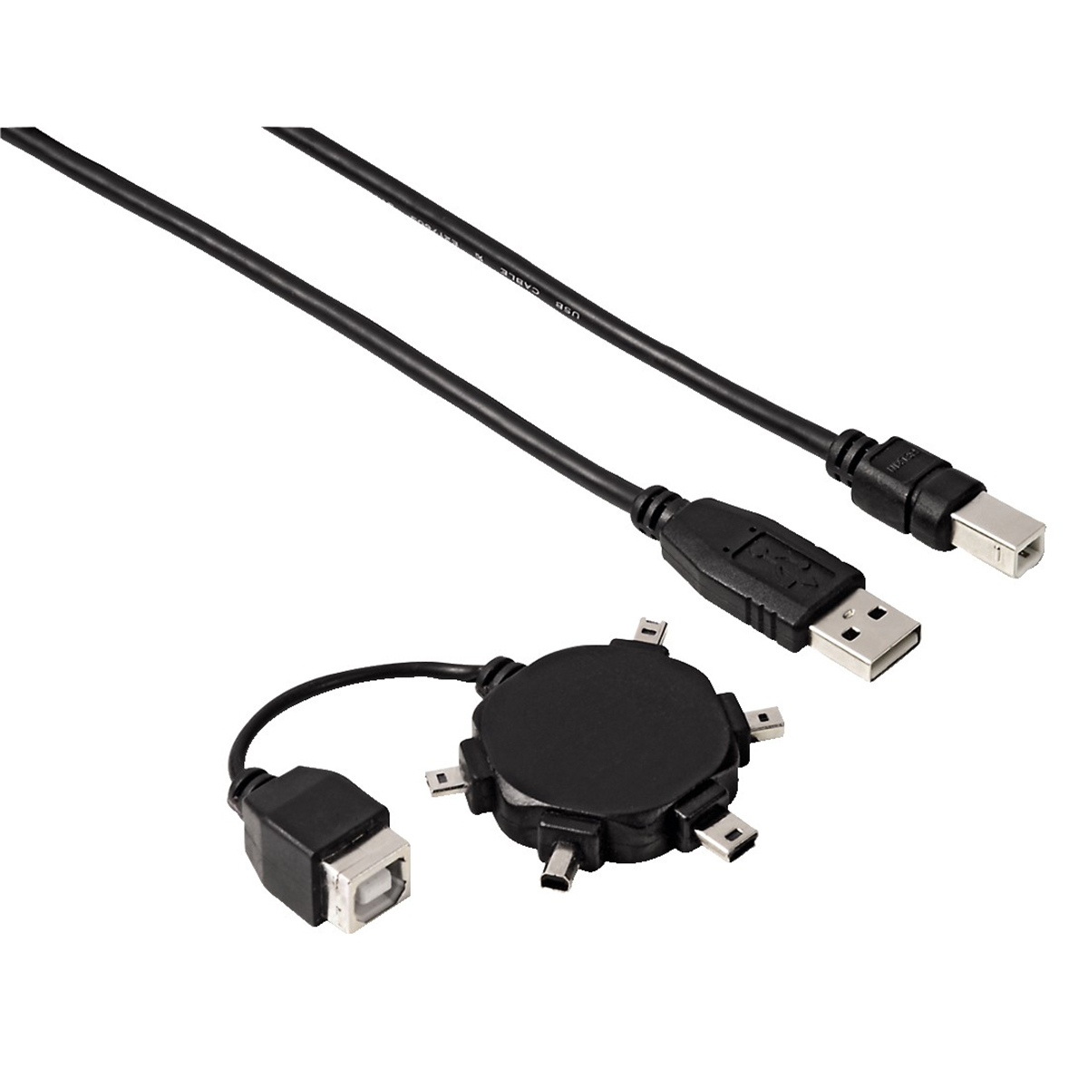 Hama Set di 5 adattatori per mini USB con cavo USB (B4 B5 B6 B8 M4)